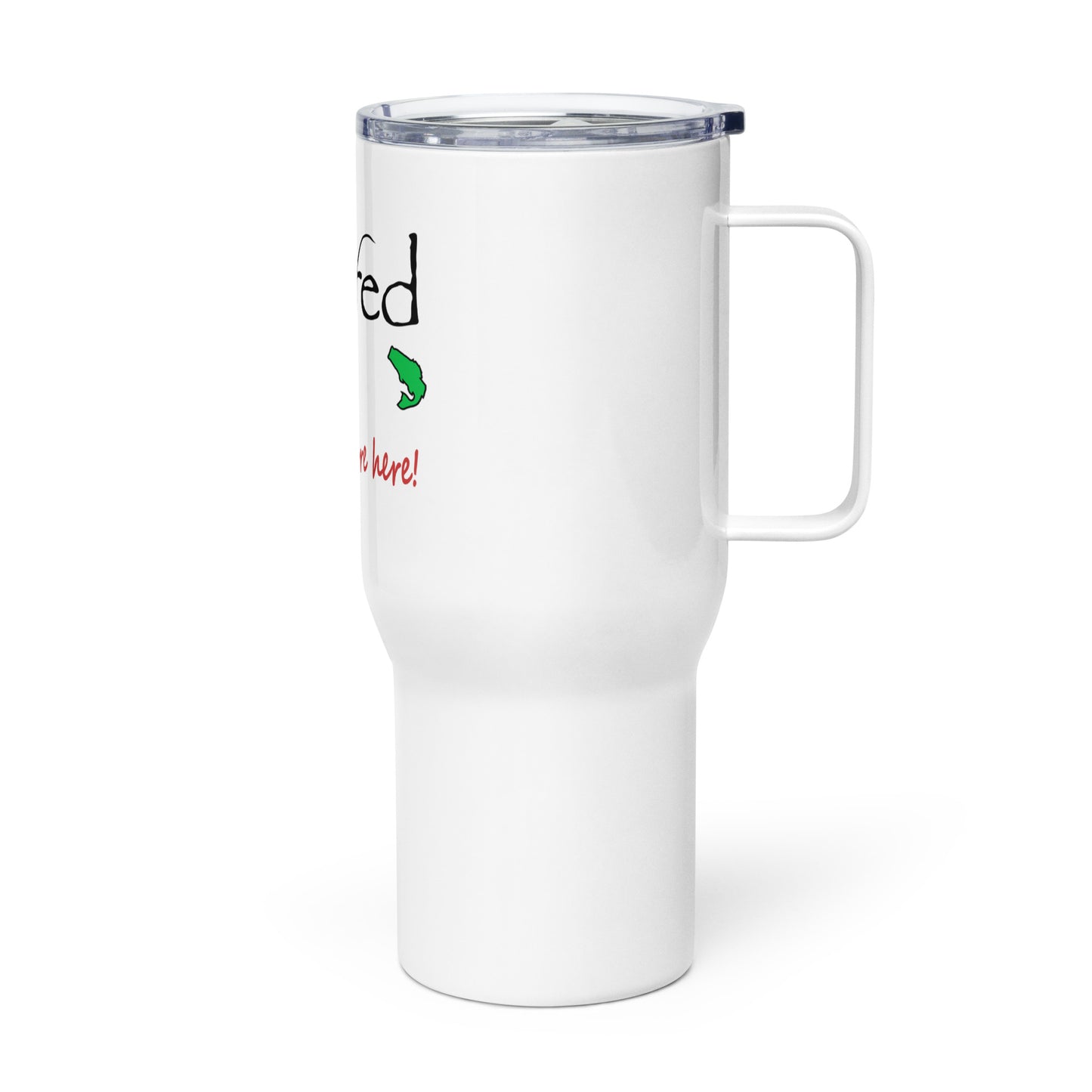 Travel mug with a handle Fishing