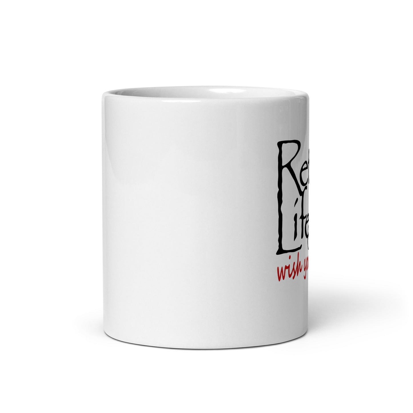 White glossy mug Road Bike Couple