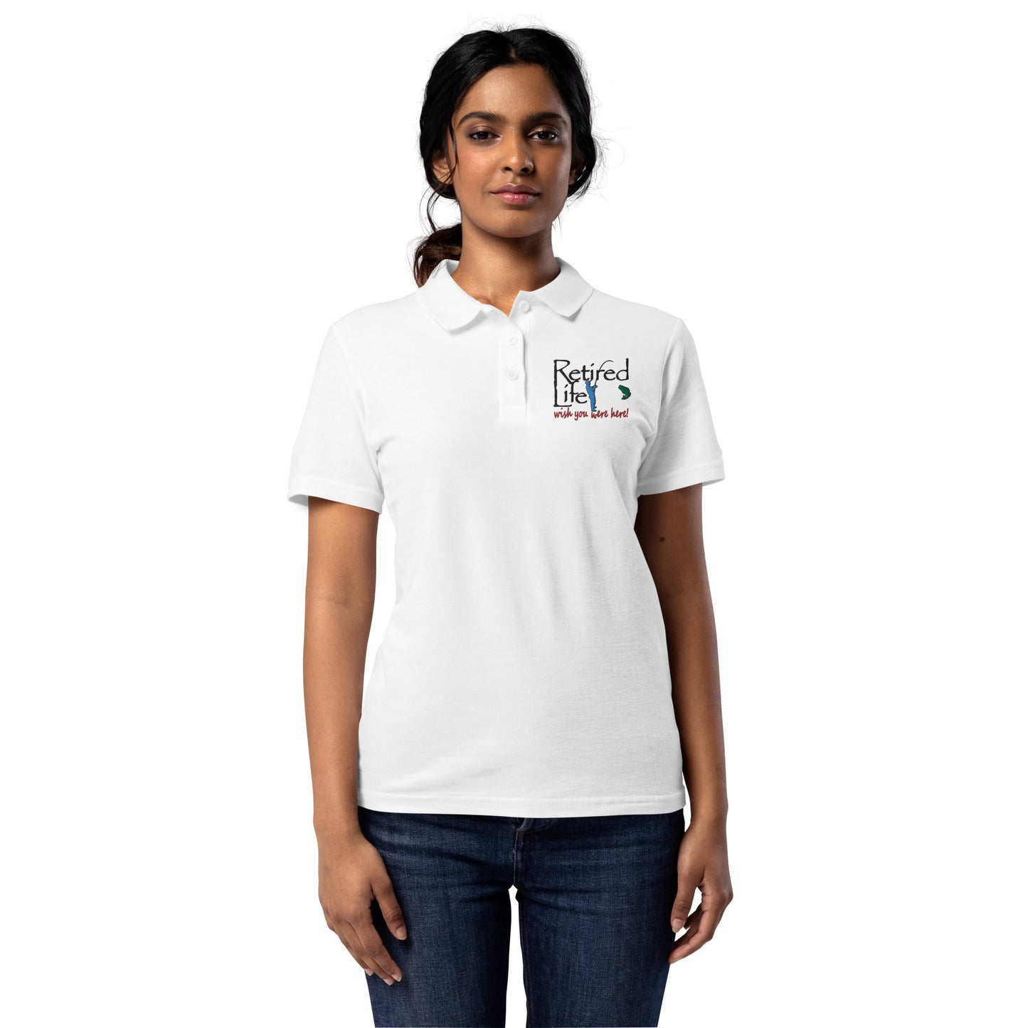 Women’s pique polo shirt Fishing